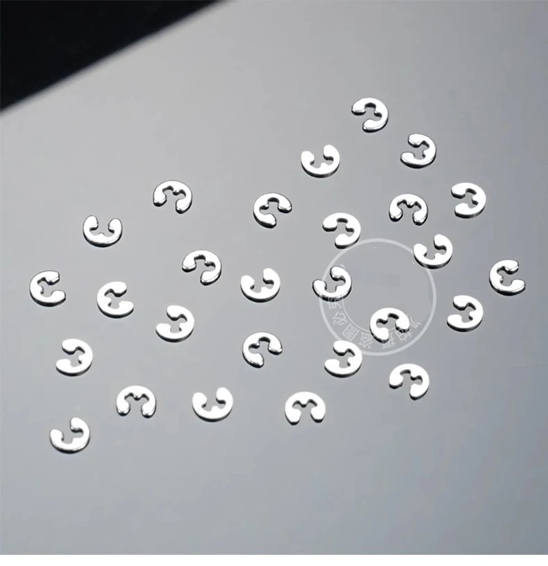 ل كاسيو DW5600 GA-2100 ساعة فضية زر الربيع غسالة حلقة لإحكام الإغلاق الفولاذ المقاوم للصدأ E-نوع المفاجئة الربيع رمح الاحتفاظ الدائري