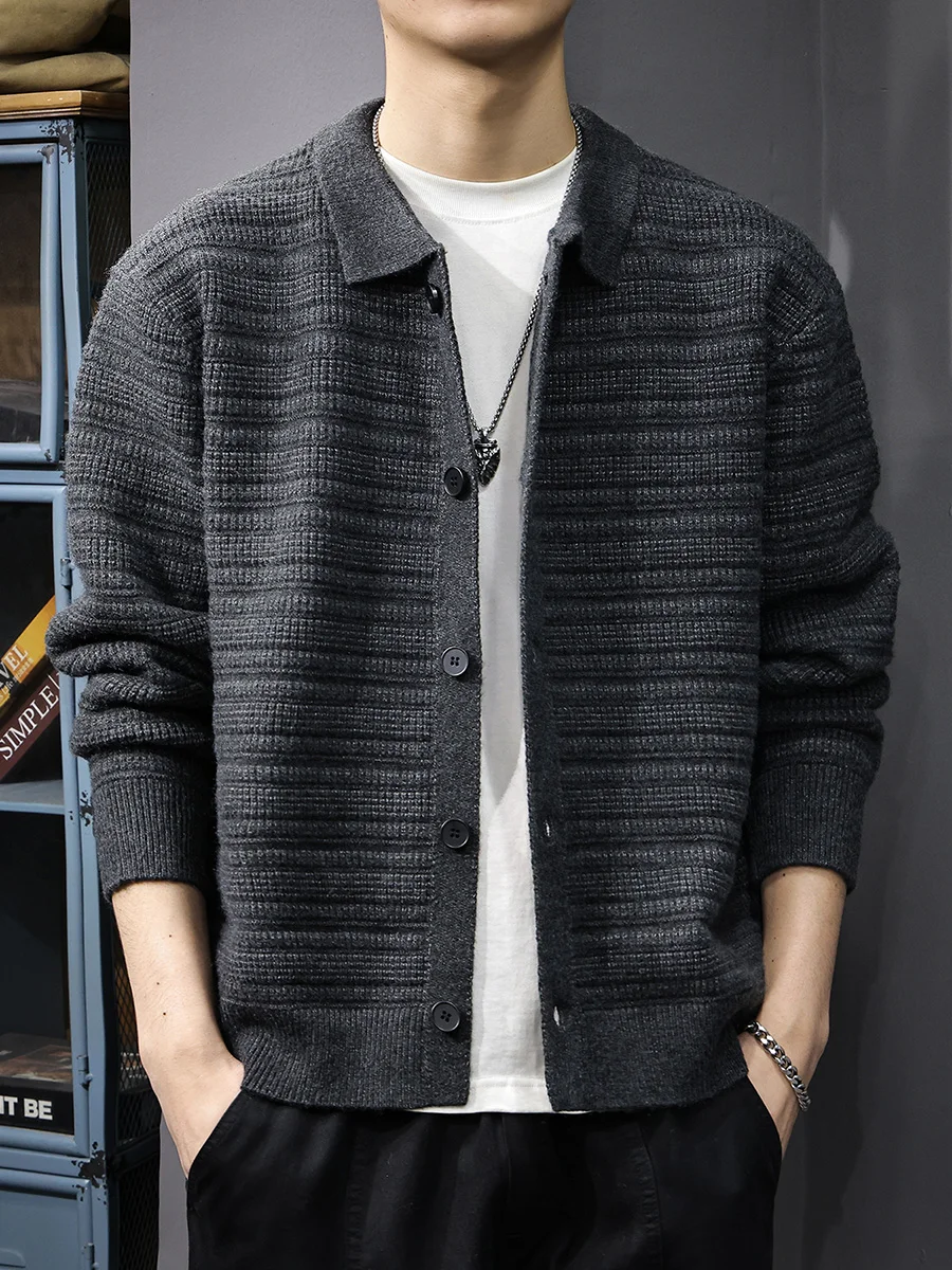 

Повседневный вязаный кардиган, свитер, мужской свободный крой, ленивый Sle, американская зимняя модная верхняя одежда в стиле ретро, удобная Long Sve