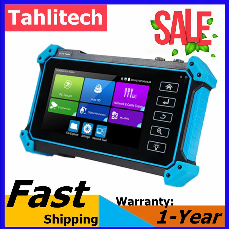 8K CCTV IPC Tester IPC-5200C Plus 8MP AHD TVI Tester With HDMI VGA RJ45 UTP Cable Testing Tool Kit Hivision Dahua Camera Tester