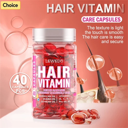 비타민 헤어 케어 에센스 오일 캡슐, 노워시 안티 프리즈, 부드러운 리페어, 손상된 헤어 컨디셔너, 모로코 너트 오일, 40 개/세트 