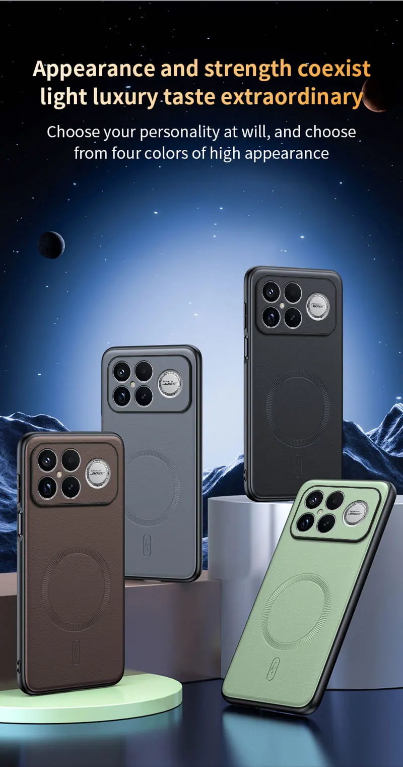 Für Redmi K90 Pro Max Hülle Magnetische Leder-Schutzhülle Für Redmi K90 Pro Max Anti-Fingerabdruck Rutschfest PC+TPU – Detail 7