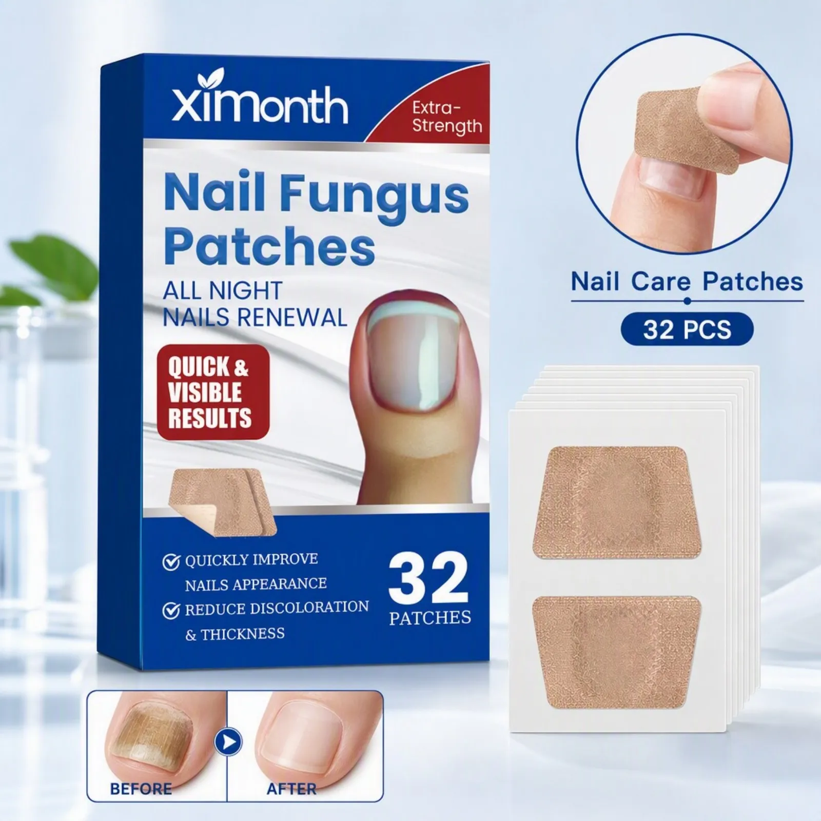 32pcs Nail Care Patch Repair Damaged Cracked Deformed Nails Improve Color Shine Texture Nourishing Healthier Nails Daily Care