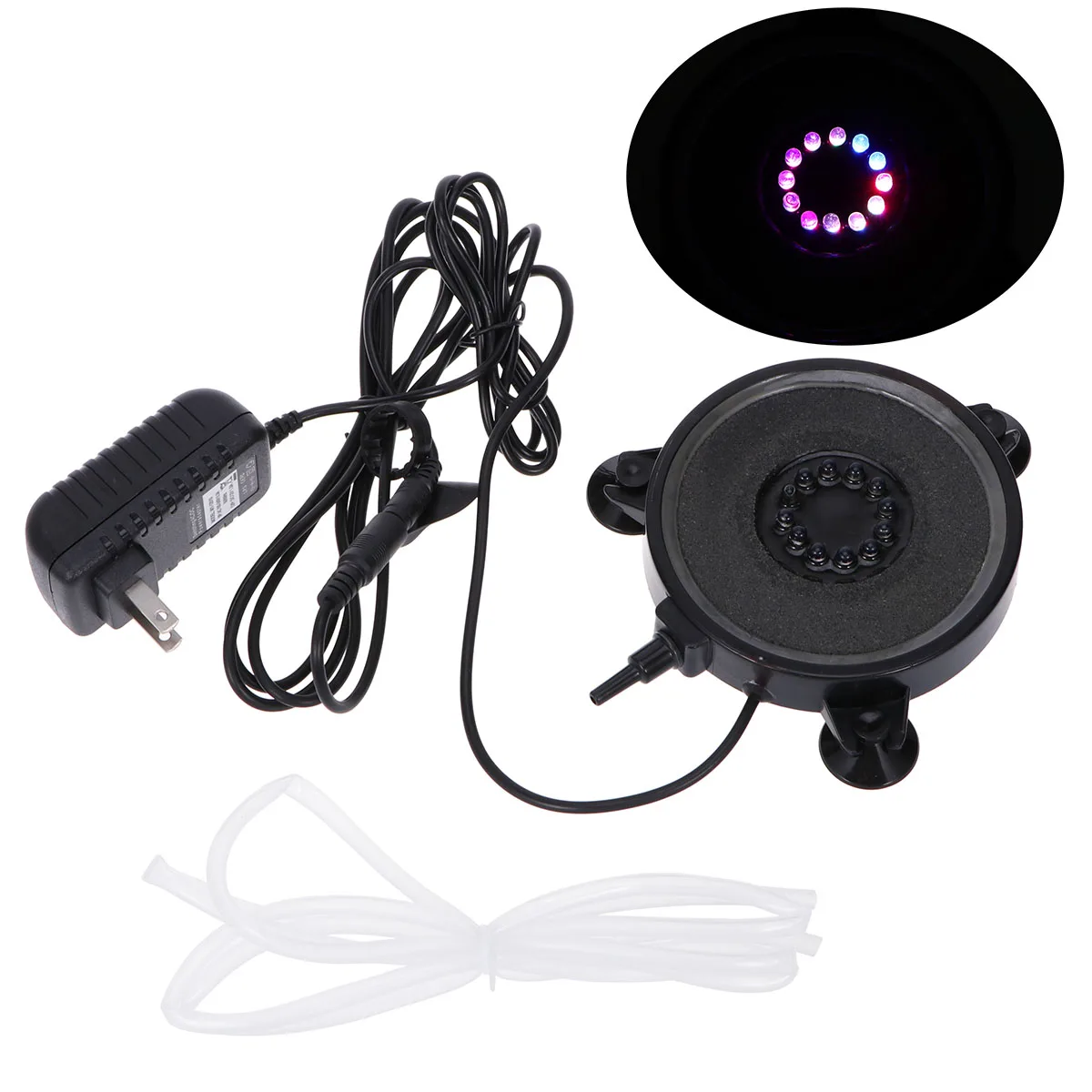 

12 LEDs Gas Pan Light Aquarium Lamp Submersible Fish Tank Air Bubbles Waterproof Diving