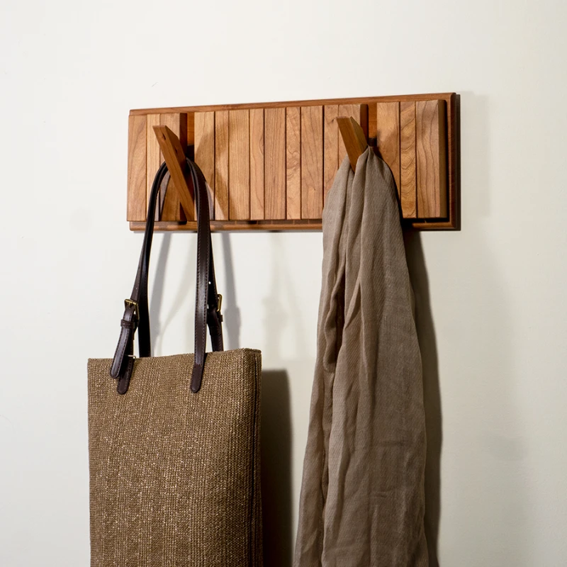 Creative Wood Coat Rack Retro Wall Coat Racks 10 Hook Bathroom Hooks Wall Hanging Clothing Hanger Hooks Accessories