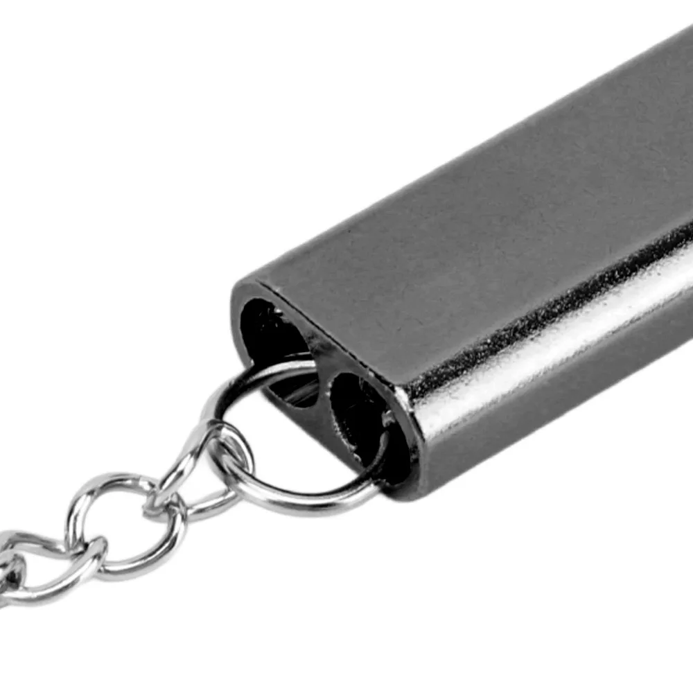 10 Pcs Durable Aluminum Alloy Emergency Survival Whistle 120dB Loud Loud Sound Double Tube Whistle High Frequency Whistle Hiking