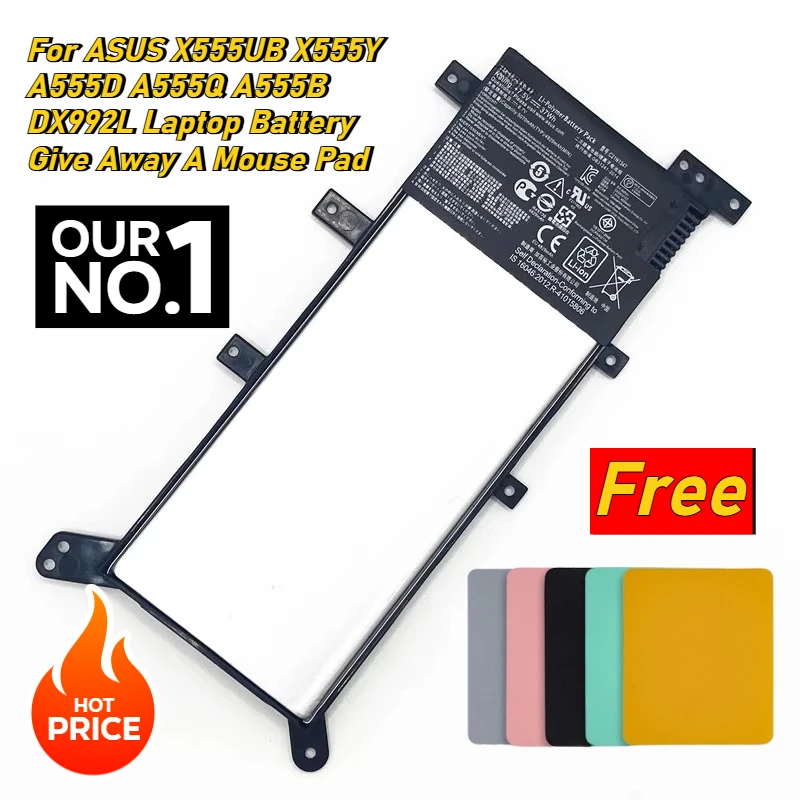 

For ASUS X555UB X555Y A555D A555Q A555B DX992L Laptop Battery Give Away A Mouse Pad