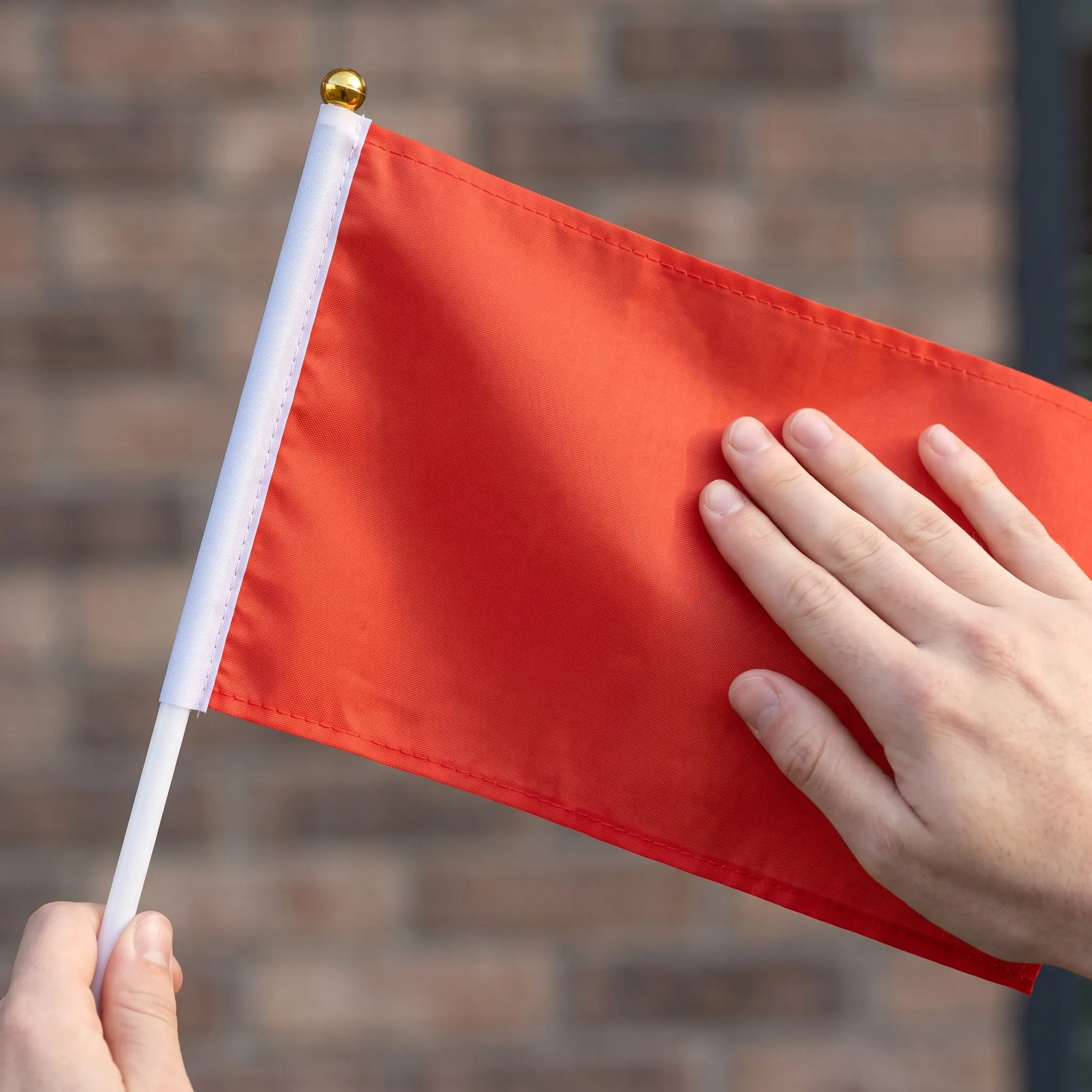50Pcs Mini Hand Waving Flags Polyester Solid Color Square Party Flags Portable Lightweight Celebration Decoration Festive