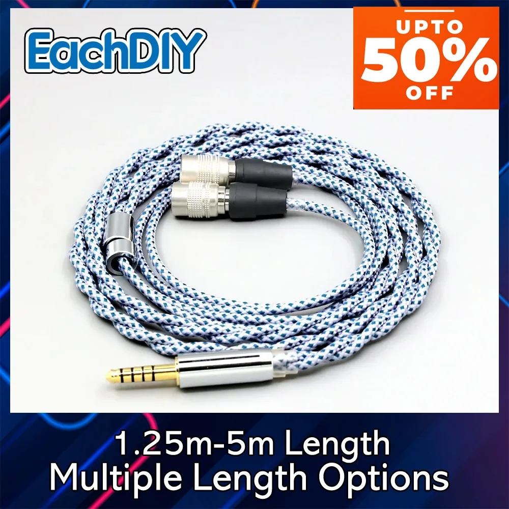 Pure 99% Silver Shielding Mix OCC Earphone Cable Graphene For Mr Speakers Alpha Dog Ether C Flow Mad Dog AEON 8655