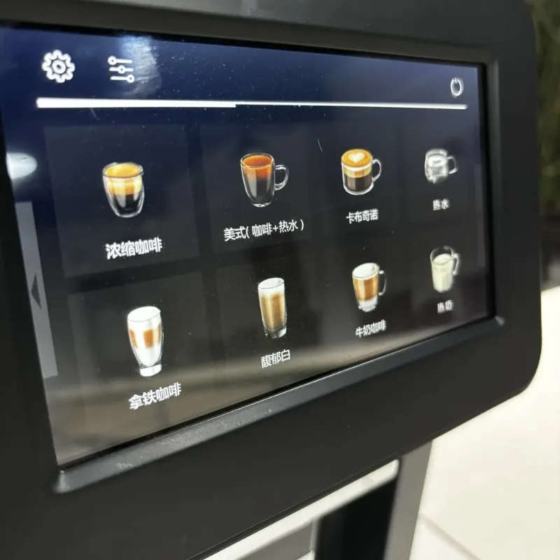 ماكينة صنع قهوة اسبريسو كهربائية أوتوماتيكية ذكية من الفولاذ المقاوم للصدأ مع تحكم كبير بشاشة تعمل باللمس