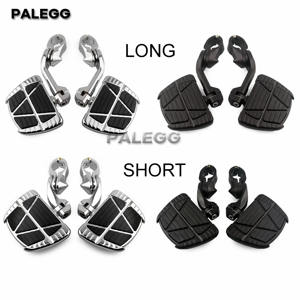 

Регулируемые длинные подножки 1,25 дюйма (32 мм) для Harley Davidson Road King, Street Glide, Honda, Kawasaki, Yamaha, Highway Footpegs