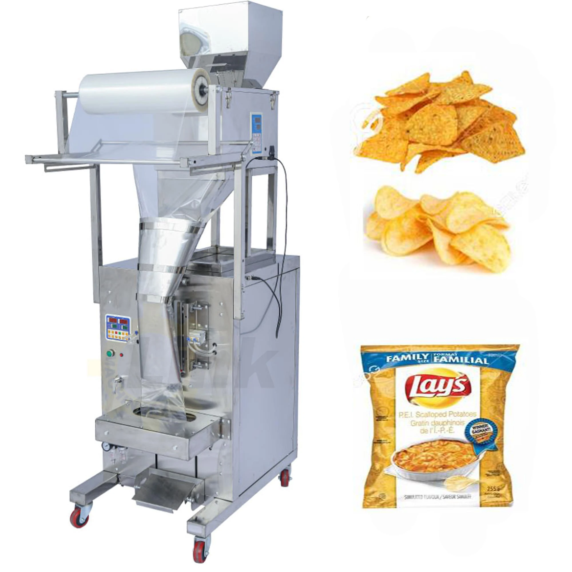 

2022 Hot Selling Large Scale Full Automatic Bagged Cornflake Popcorn Potato Chips Packing Machine