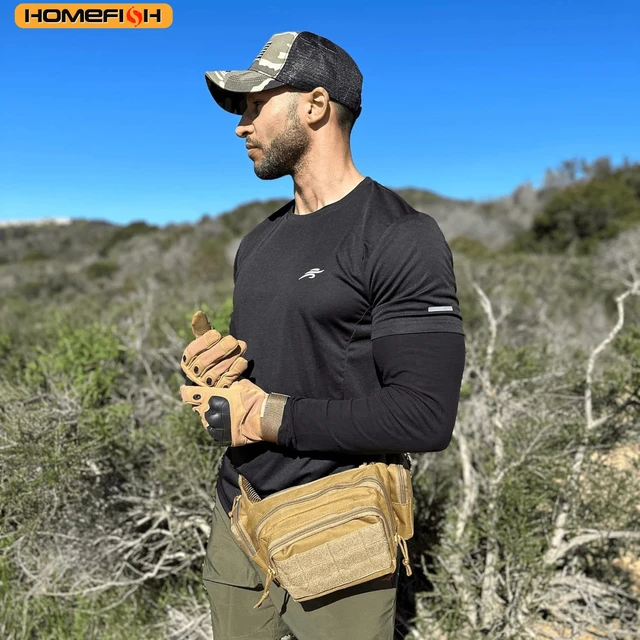 HOMEFISH Men Waist Fanny Pack Belt Bag Tactical Military Motorcycle Rider Sports Climb Camping Nylon Male Tool Sling Chest Hip 6 HOMEFISH Men Waist Fanny Pack Belt Bag Tactical Military Motorcycle Rider Sports Climb Camping Nylon Male Tool Sling – view 6