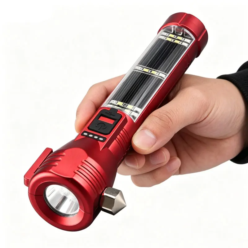 1pcs Car Multi-functional Vehicle-mounted Safety Hammer Flashlight Fire Window-breaking Device Outdoor Light LED Lighting Lamps