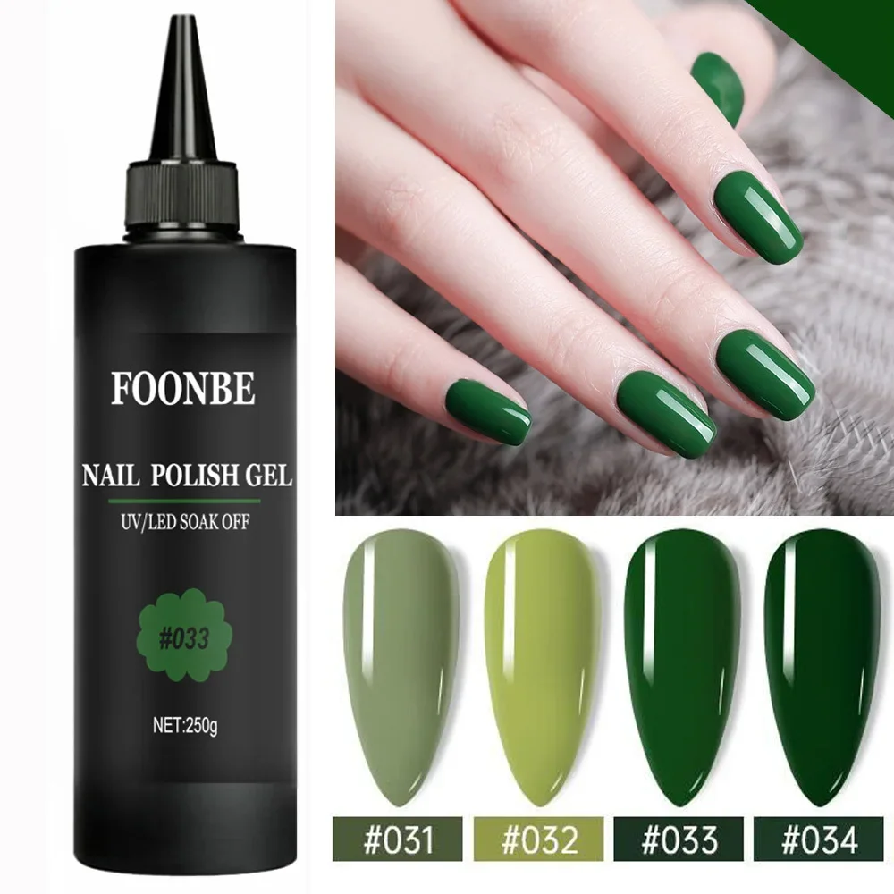 

250g Nail Gel Polish Semi Permanent Green Red Gel Varnish Base Top Coat UV LED Gel Varnish Soak Off Nail Art Gel Nail Polish