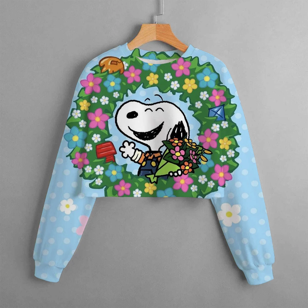 Children, teenagers and girls Snoopy comfortable multifunctional hooded sweatshirt top suitable for street and fashionable sprin