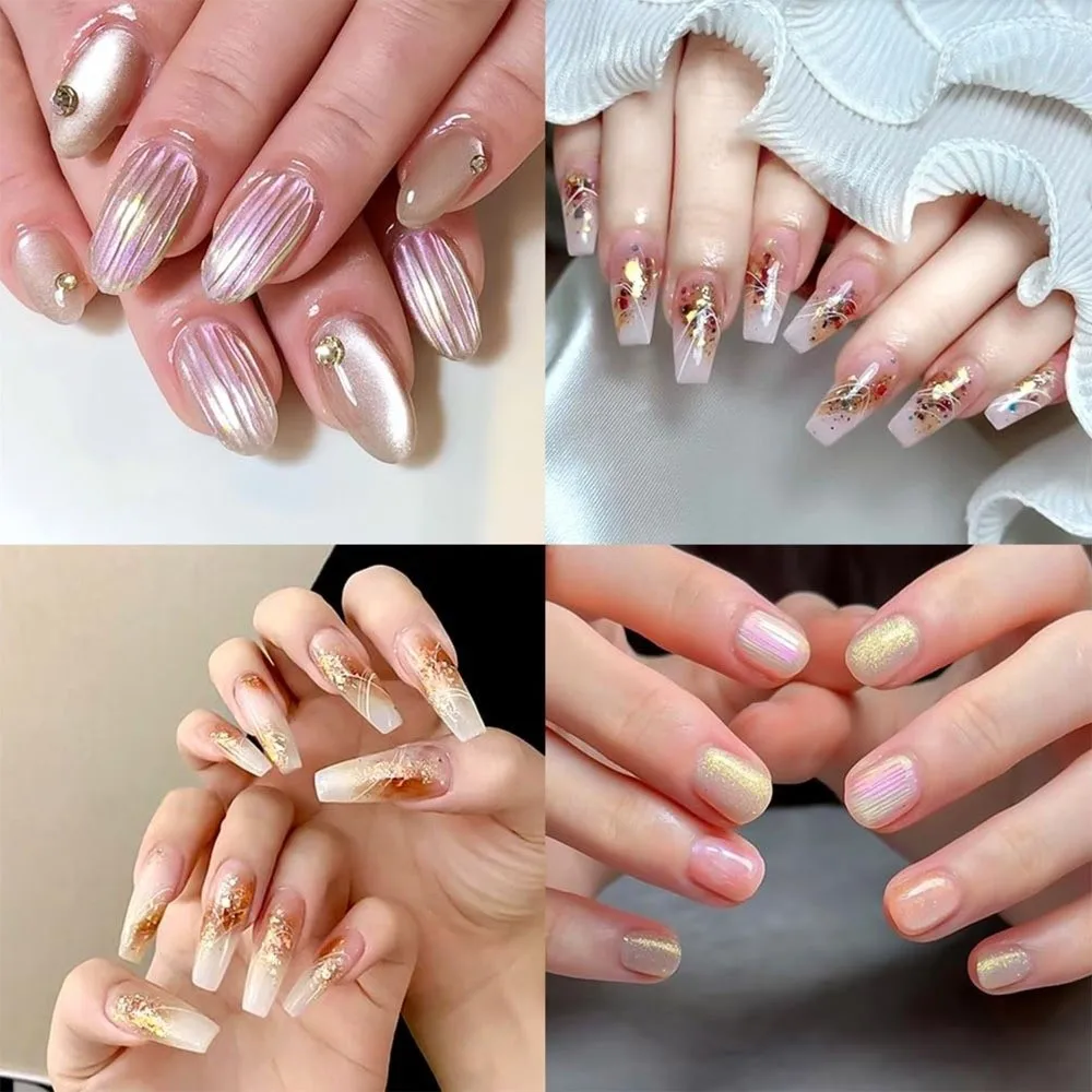 Stainless Steel 7-Pin Nail Liner Bendable Pins Ultra-Thin Line Nail Art Pen Precision 3D Tip Gel Painting Brush for Nail Art