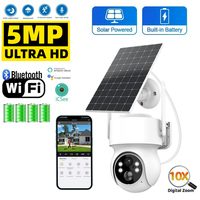10X Zoom 5MP WIFI Outdoor Wireless Solar IP Camera 4MP HD Built-in Battery Video Surveillance Camera Long Time Standby iCsee APP