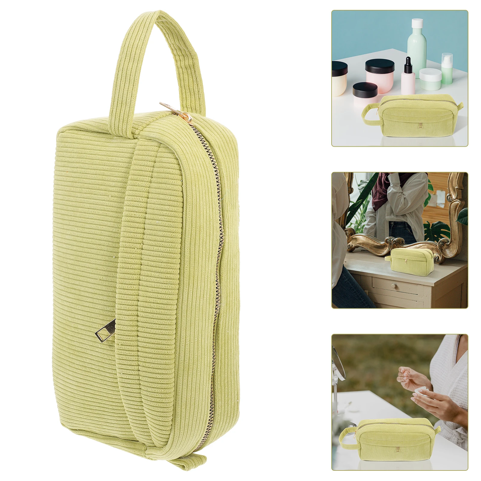 

Bag Makeup Corduroy Bags Large Capacity Cosmetics Pouch Travel Comestic