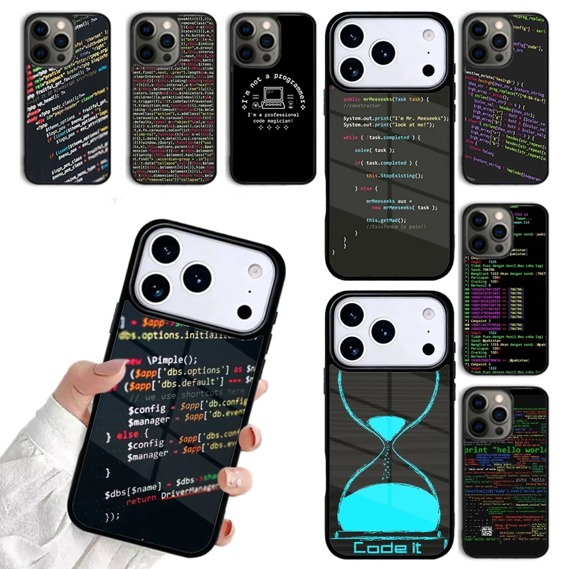 The Code design programmer SOFT Phone case For iPhone 17 16 15 14 Plus 13 12 11 Pro Max 17air Funda For magnetic Magsafe Cover