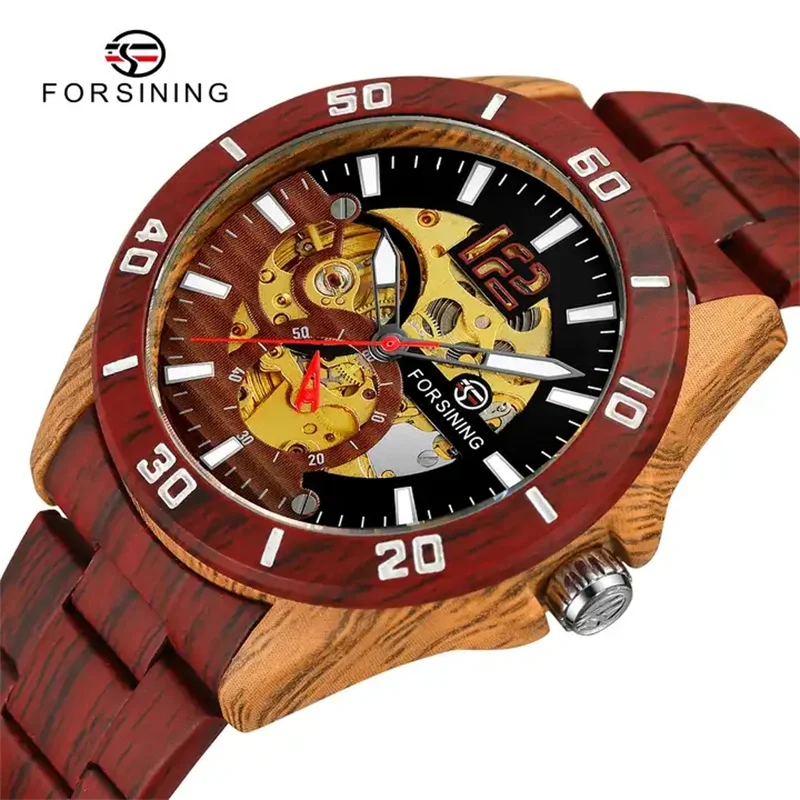 Forsining 337C Male Mechanical Wristwatch Luxury Ceramic Bezel Automatic Watches Movement Stainless Steel Watch For Men