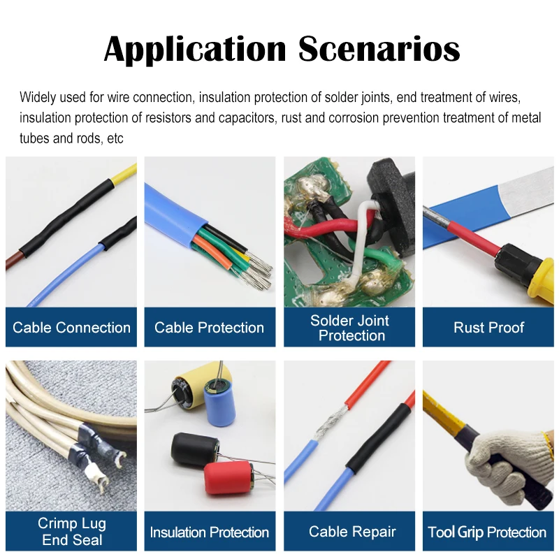 1/5m 1.7:1 Silicone Heat Shrink Tube 0.8 - 30mm Soft Rubber Insulated High Temperature DIY Wire Protect Repair Wrap Cable Sleeve