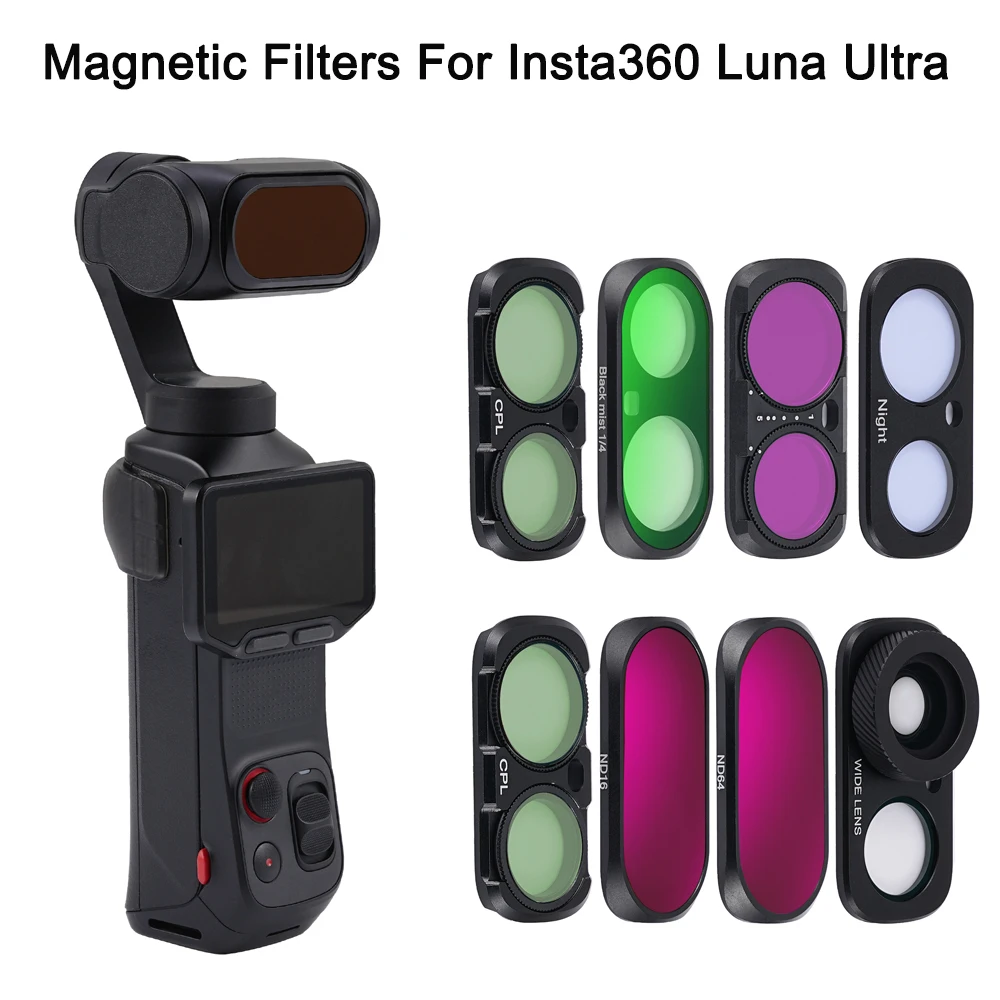 FOTGA Magnetische Filter für Insta360 Luna Ultra, CPL- und UV-Filter, ND8- und ND16-Filter, Black Mist Soft ND-Filter, Zubehör für Actionkameras.
