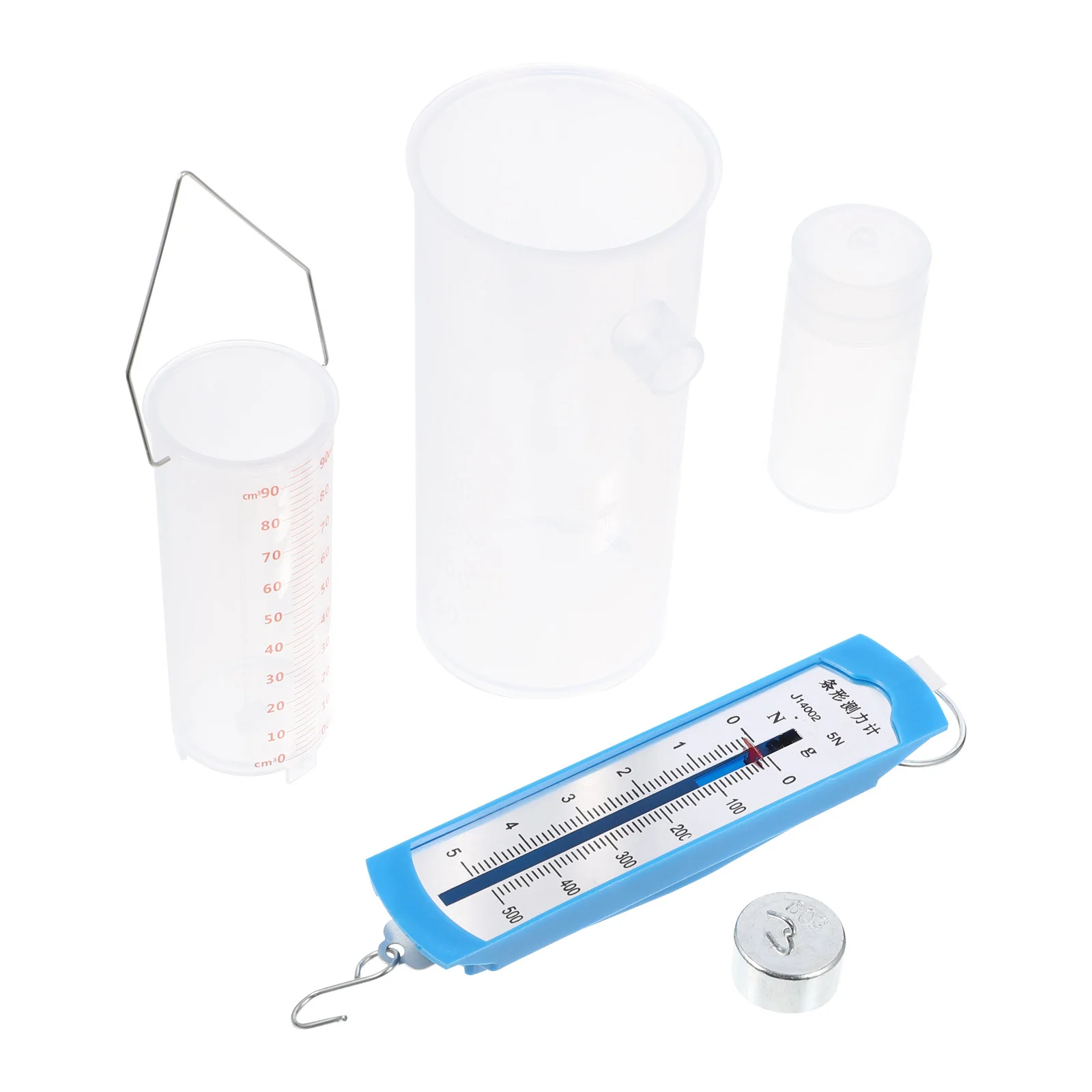 1 مجموعة الطفو تجربة كيت الأرخميدس مبدأ مظاهرة تجاوز كوب أنبوب قياس دلو من البلاستيك الربيع دينامومتر