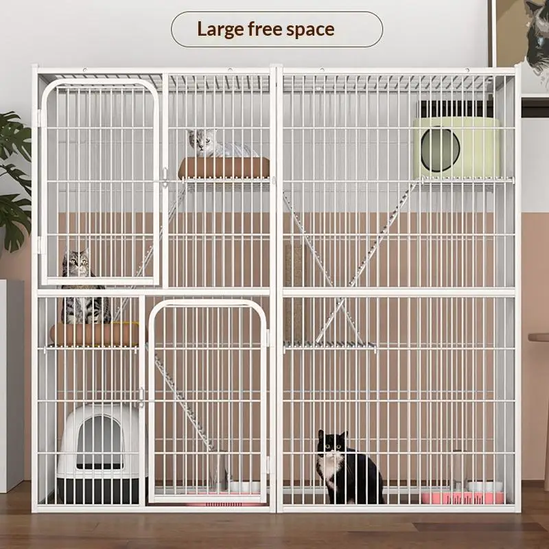 

Cat Cage Cat Villa Indoor Outdoor Luxury Comfortable Metal Assembling Iron Net Cage Detachable Pet Dog Cat Cage House