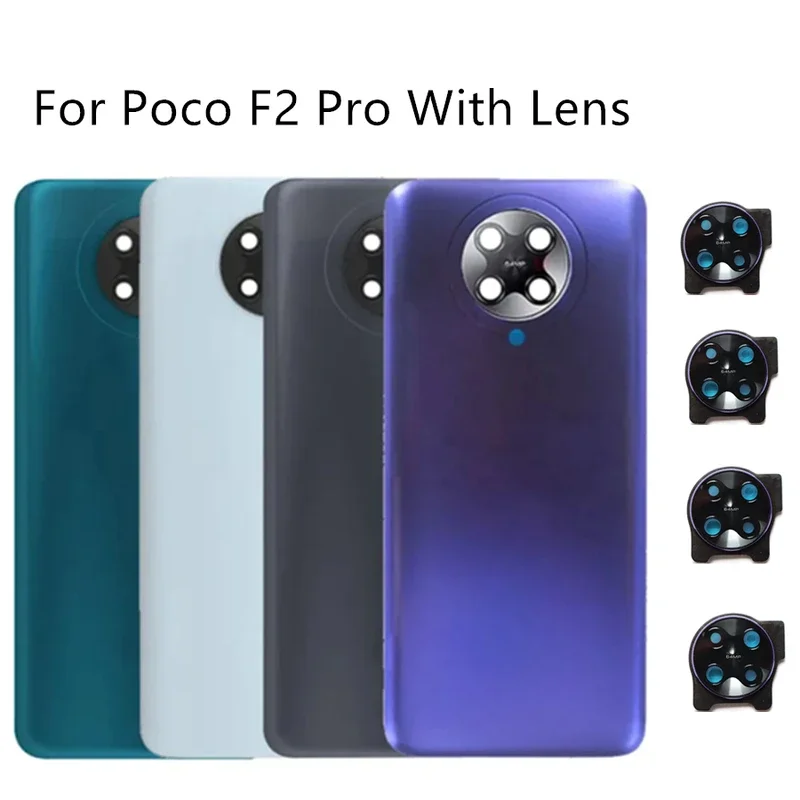 

For Xiaomi POCO F2 Pro Battery Cover Back Panel Rear Housing Door Case Replacement With Lens