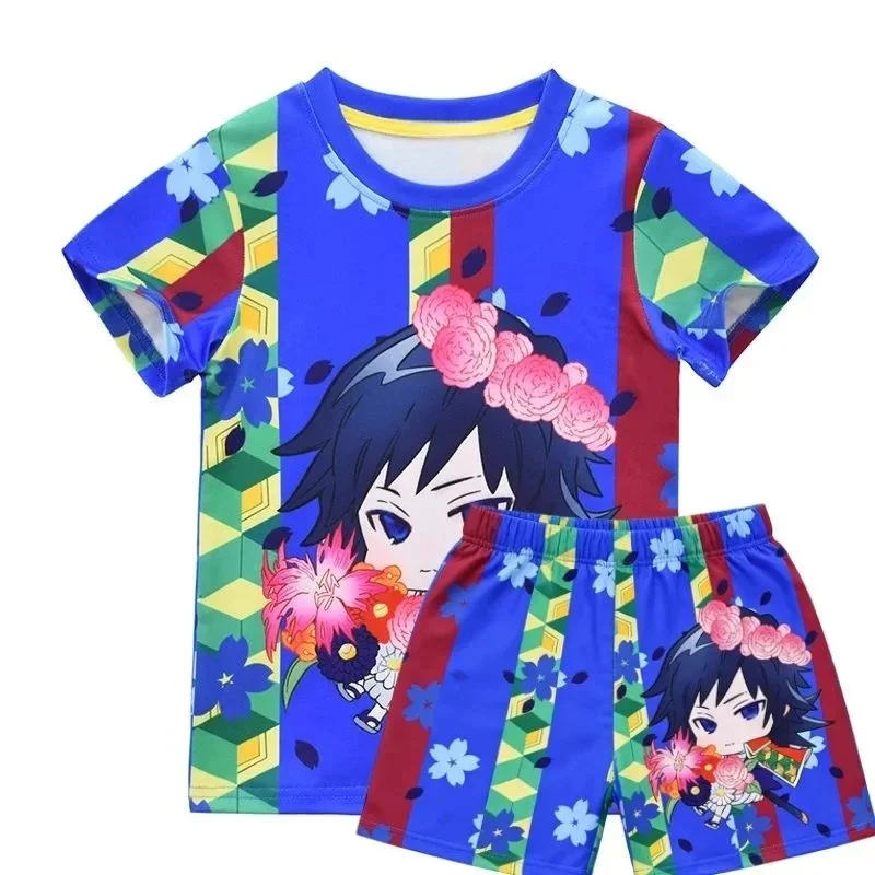 Adults and Children Transform Into Demon Killer Armies! 3D Printed T-shirt and Shorts Two-piece Family Outfit Pajamas Y2K