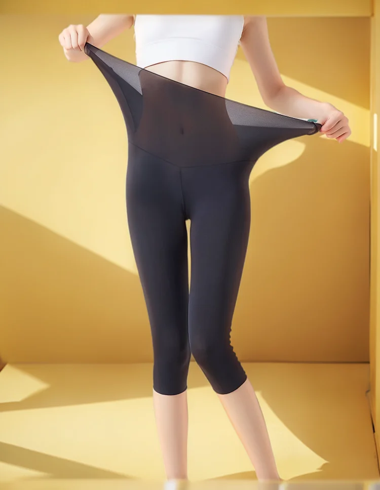 Leggings pour femmes Halloween drôle jambe large jour cordon ventre enveloppement contrasté Jacquard Performance de base fond sensation Sexy