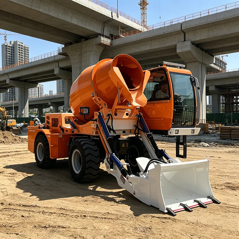 Self-feeding Concrete Mixer Integrated Fully Automatic Mixer Tanker