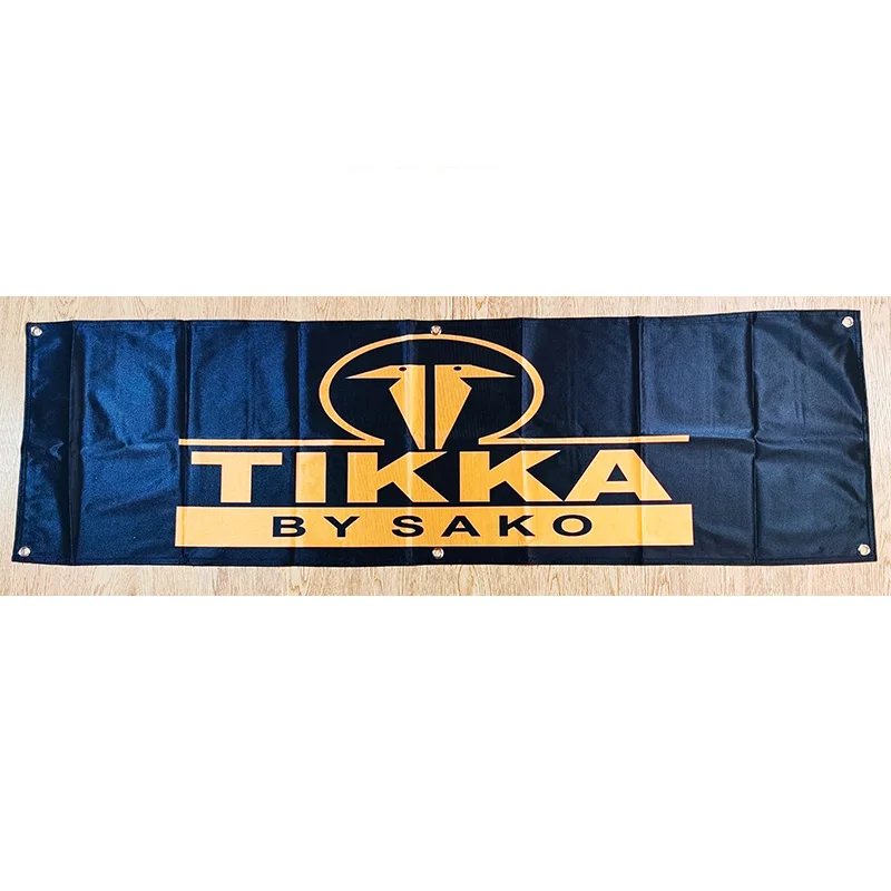 

130GSM 150D Material Tikka by Sako Gun Banner 1.5ft*5ft (45*150cm) Size for Home Flag Indoor Outdoor Decor