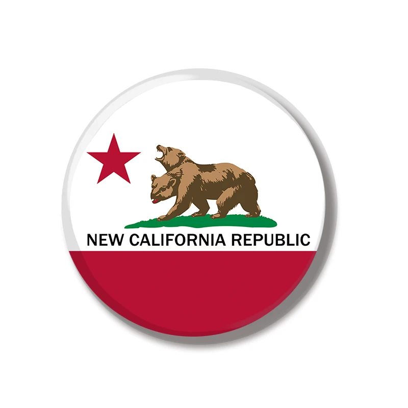 44MM New California Republic NCR Pin Soft Button Pin Jewelry Creative Badge Cartoon Brooch Lapel Pin Bag Backpack Hat Decoration