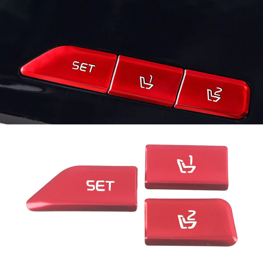 Car Aluminum Alloy Seat Memory Button Sticker Trim for Kia Carnival KA4 2020 2021 2022