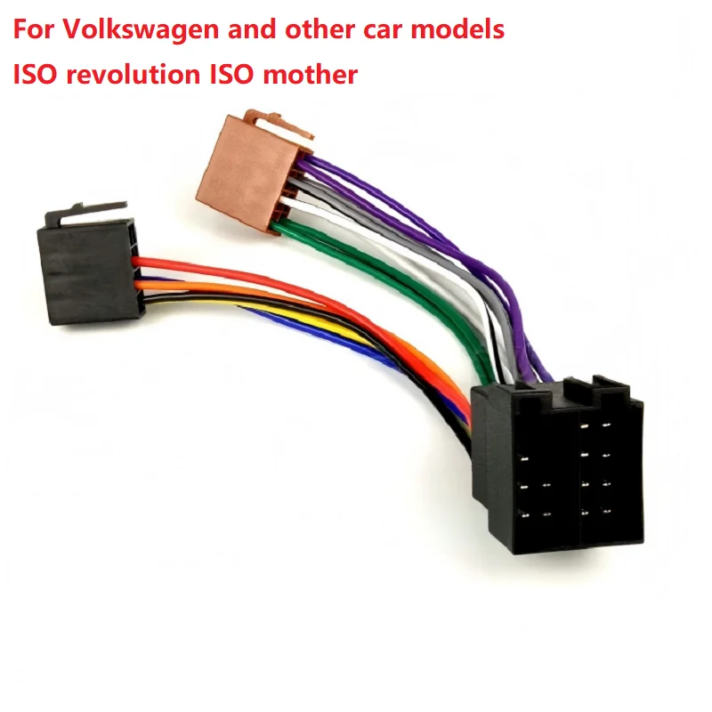 1PC Lead Loom Male To Female Cable Connector ISO Adapter For Golf MK4 A6 Car Radio Stereo Wire Harness Adapter