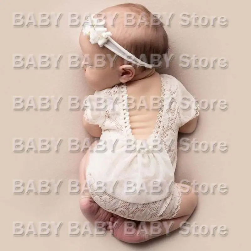 

Q81A новорожденная детская фотография реквизита для девочек кружев