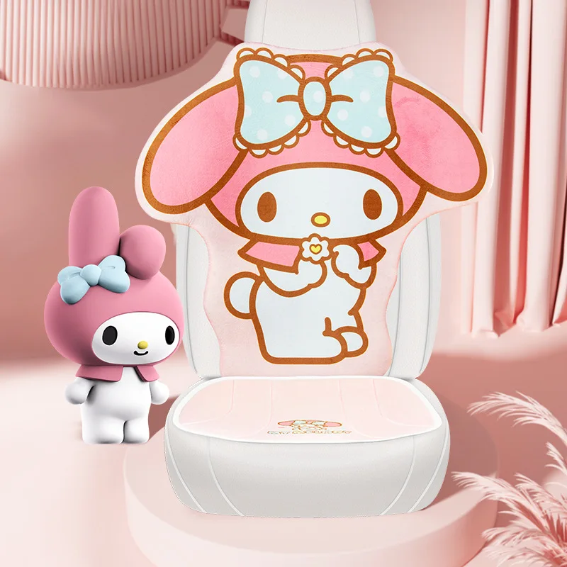 Cute Fall Winter Cartoon Sanrio My Melody Car Seat Chair Plush Back Cushion Back Row Warm Cushion Car Seat Cover Protector Pad