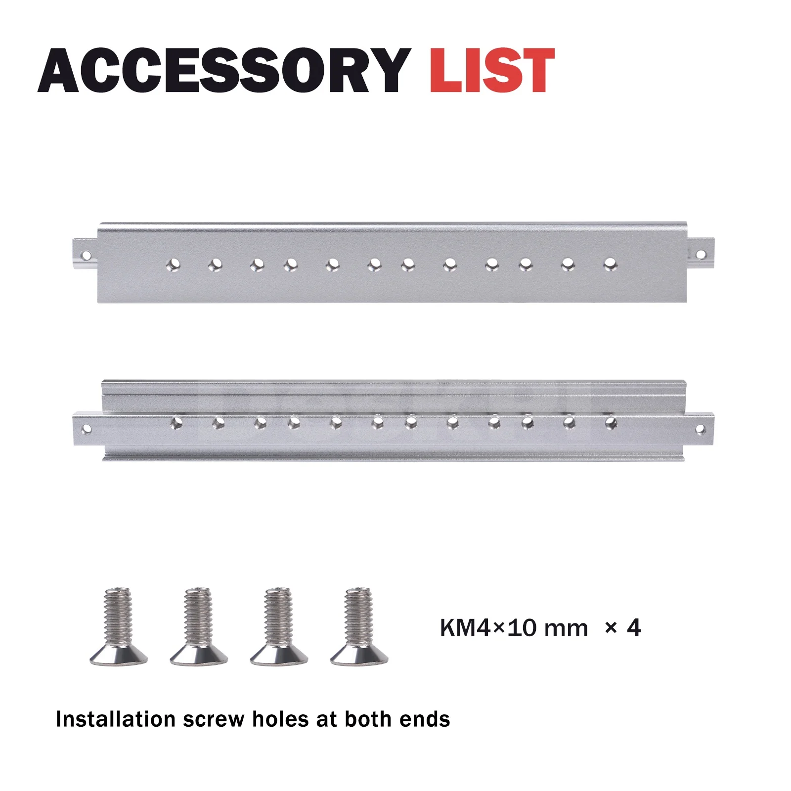 DeskPi Rackmate Accessories 10 inch Aluminum Crossbar with Pre-Drilled Screw Holes for T0/T1/T2 Server Cabinet