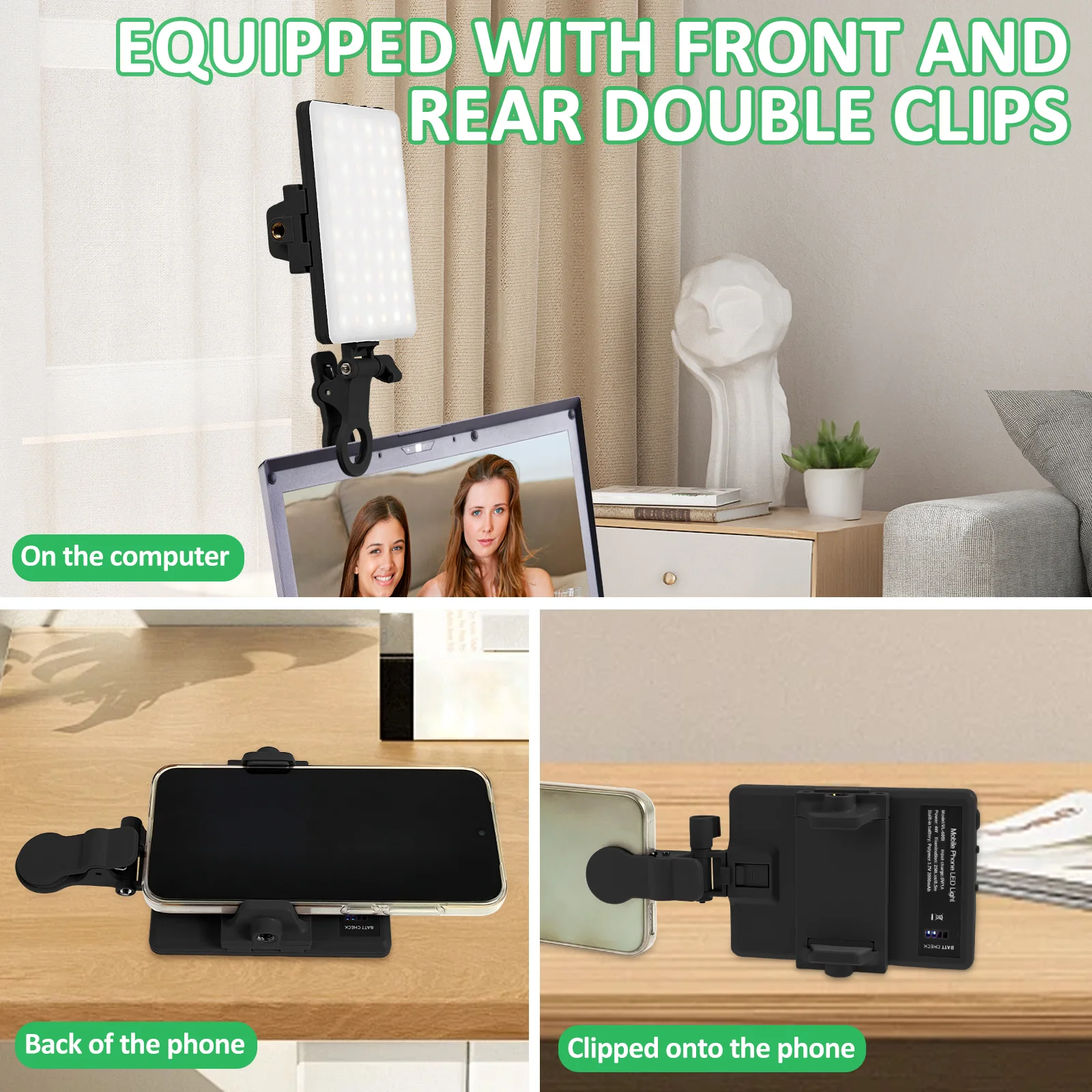 Светодиодный светильник для селфи RGB Светодиодный карманный заполняющий светильник для селфи для телефона, планшета, камеры, фотосъемки, видео с регулируемым зажимом, 3-модный светильник