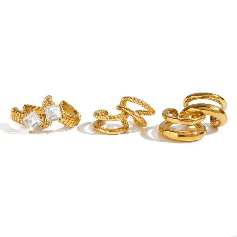  Outer Ear Accent Clip-On Earrings Pair for Everyday Wear and Styling