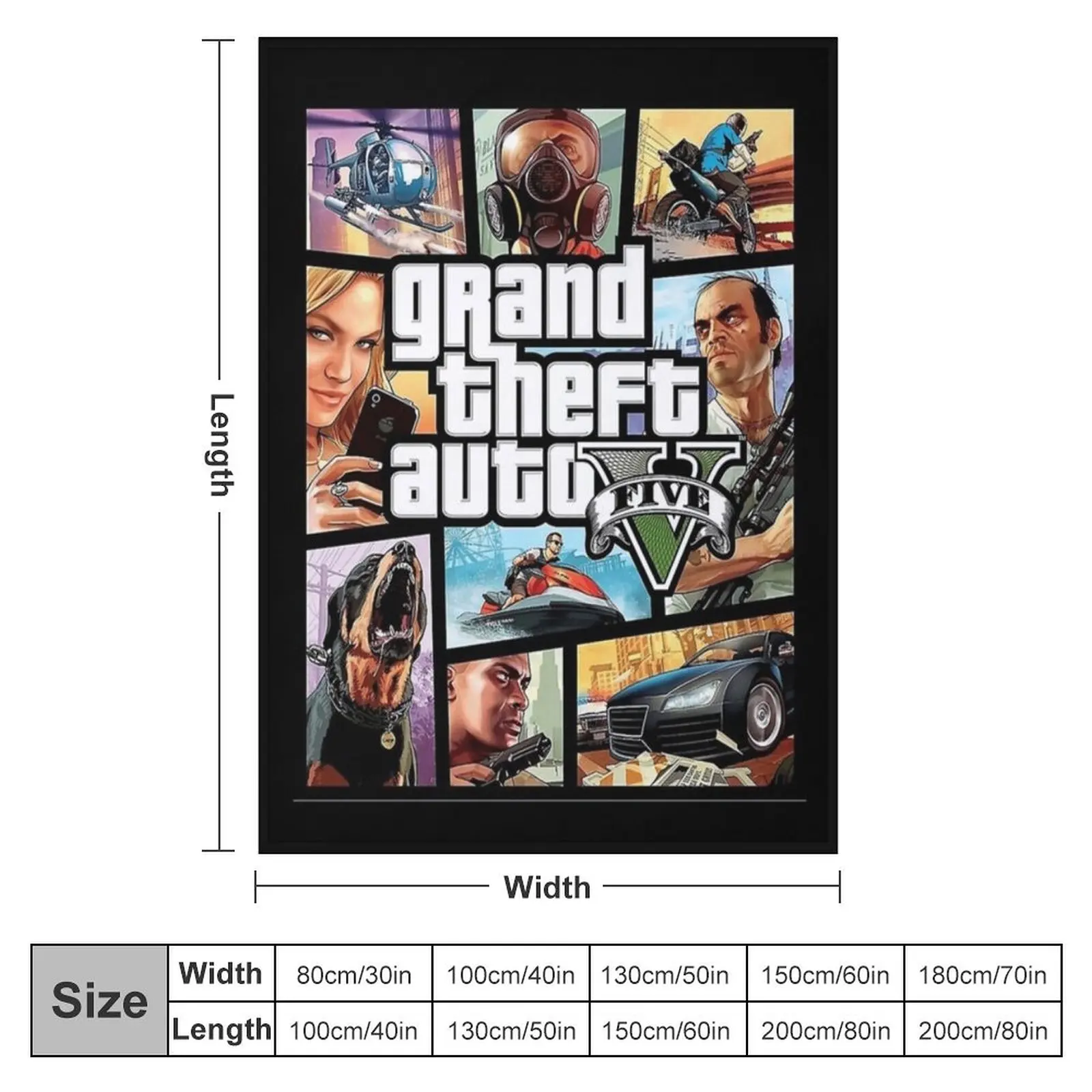 grand theft auto five Classic . Throw Blanket Blankets For Bed Soft Plaid Luxury Designer Blankets