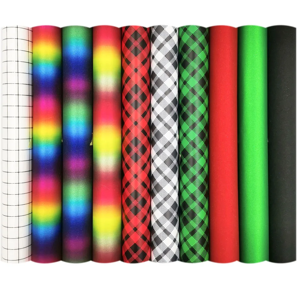 Rainbow Checks Adhesive Crafts Vinyl 10 Assorted Colors Make Graphics Sign DIY Gift Card Festival Home Decal Decoration For Cut