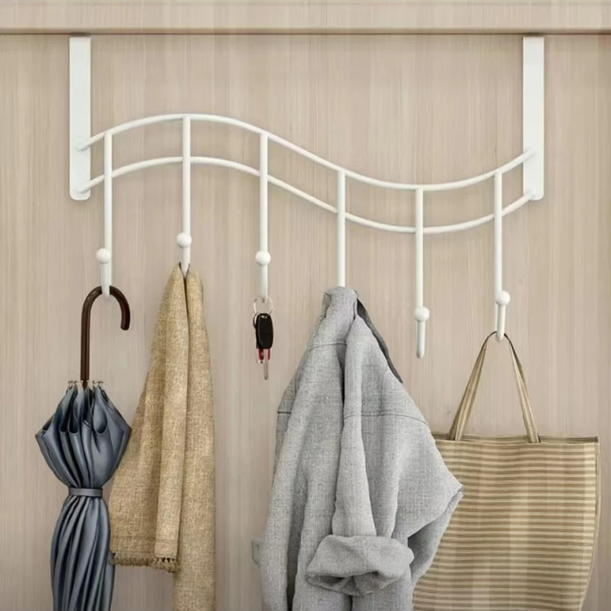 Ganchos de Metal para colgar en la pared, soporte para colgar ropa, dormitorio, cocina, baño, organizador, accesorios de almacenamiento