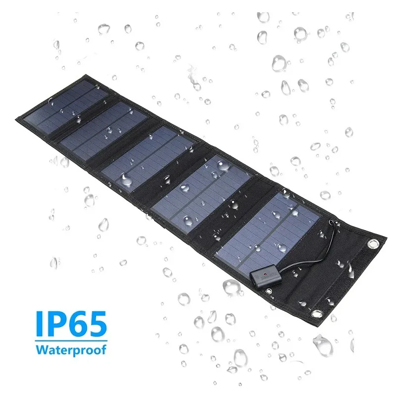30W Portable Foldable Solar Panel Charger  5V with USB Charger for Mobile Phone Camping Power Bank Fast Charging