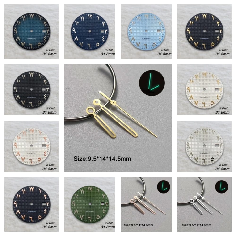 31.8mm S Logo Arab Oak Dial Fit NH35/NH36/4R/7S Movement High Quality Watch Modification Accessorie