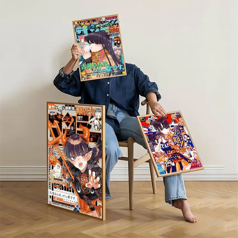 Komi Can T Communicate Anime Good Quality Prints And Posters Waterproof Paper Sticker Coffee House Bar Posters Wall Stickers