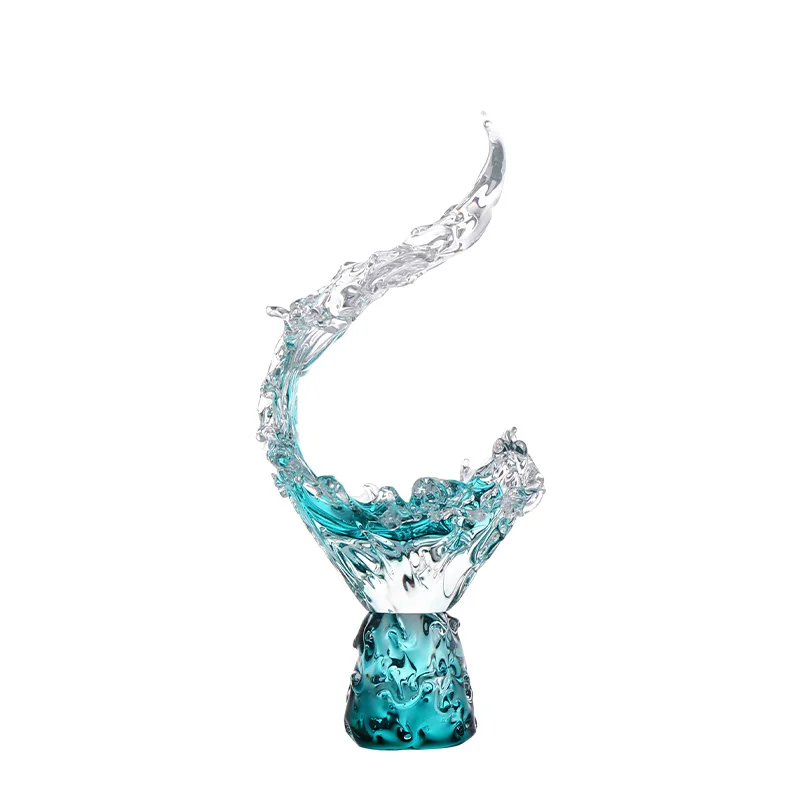 

Wind and water glazed ornaments, light luxury high-end living room entrance abstract decorative art crafts