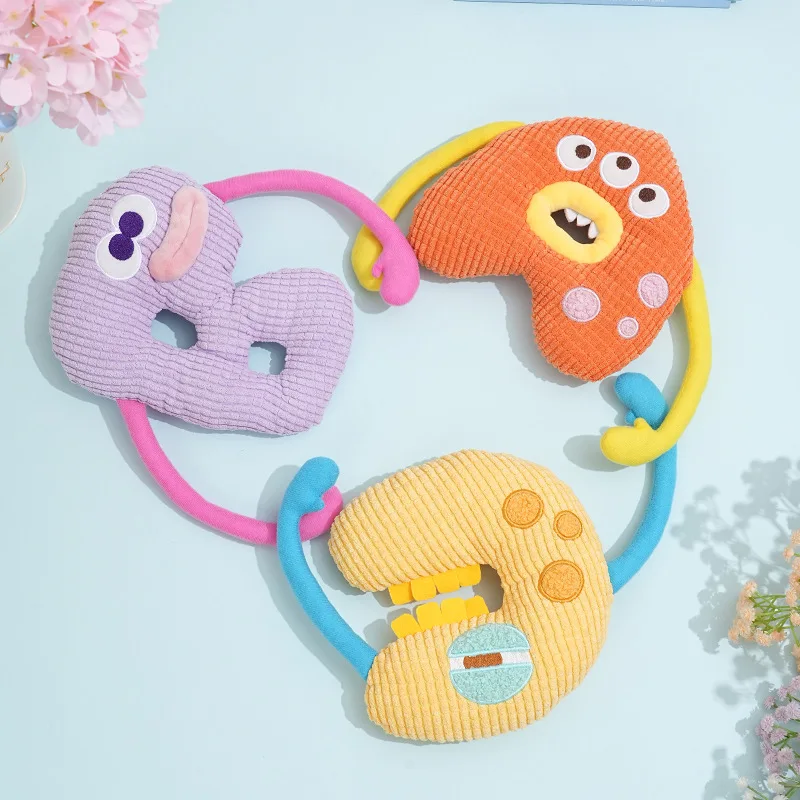 New letter-shaped dog sound toy, plush toy, cat boredom-relief toy, training and teething toy for small and medium-sized dogs