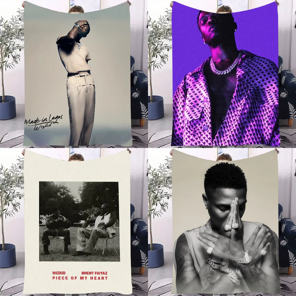 

Singer W-Wizkid Morayo Hot Album Blanket Design Lightweight Throw Blanket For Dorms, Naps, Living Room, Office,Sofa,All-Season